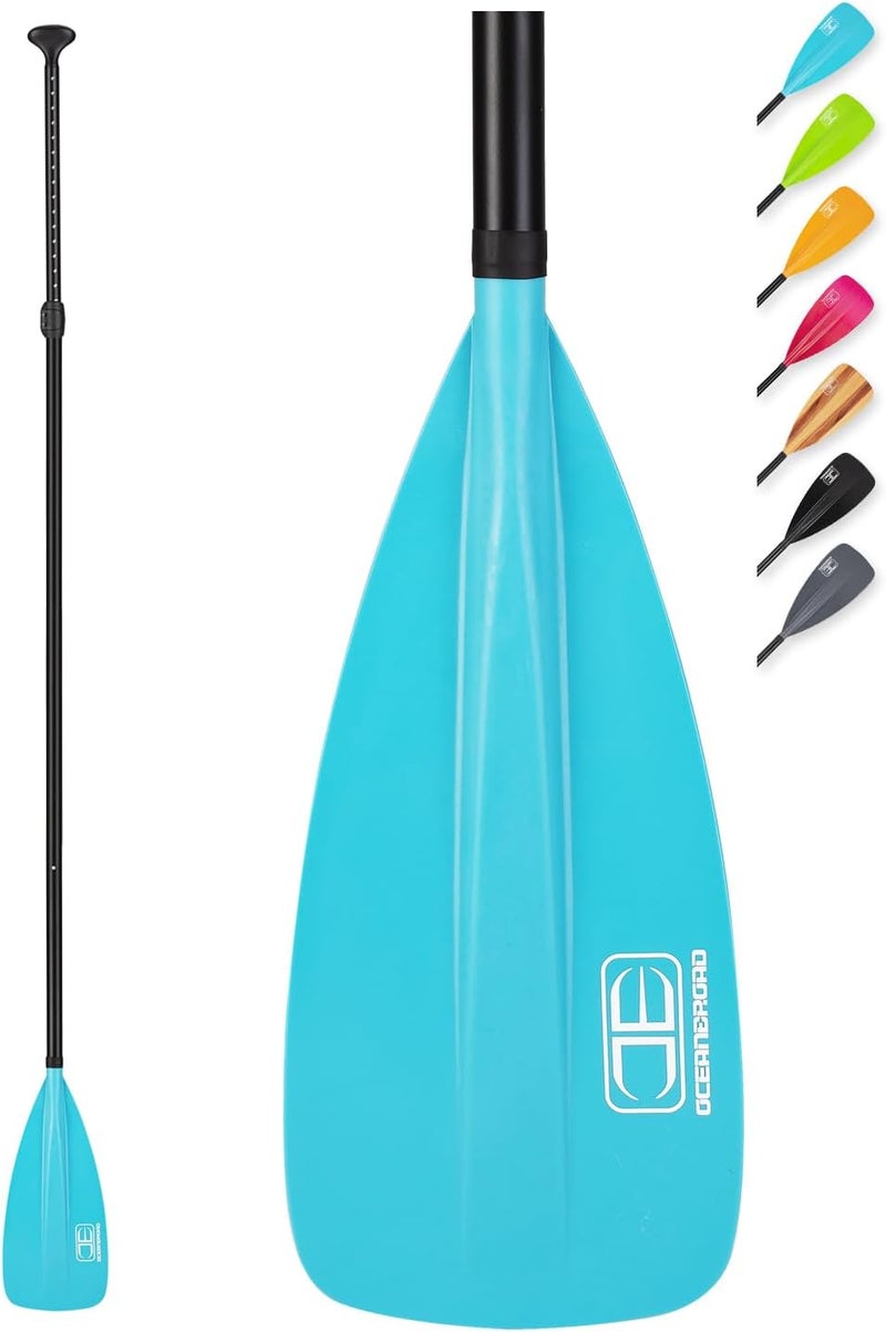 OCEANBROAD SUP Paddle - Adjustable Stand-Up Paddle for Paddleboard Kayak, Adjustable Aluminum Alloy Shaft with Reinforced Nylon Blades - Image 1
